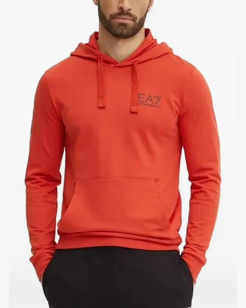 EA7 Hoodie mit Logo-Print - Orange Orange