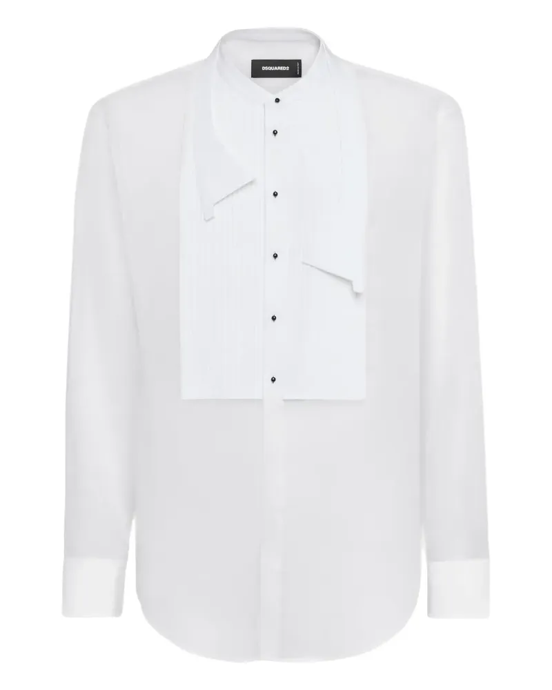 Dsquared2 Hemd mit Kontrasteinsätzen - Weiß Weiß