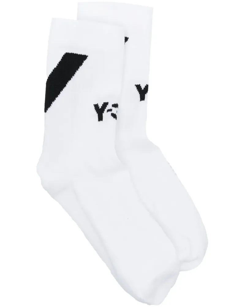Y-3 Socken mit Intarsien-Logo - Weiß Weiß