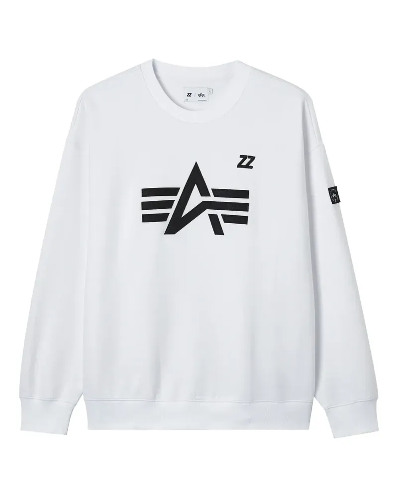 Izzue Sweatshirt mit Logo-Patch - Weiß Weiß