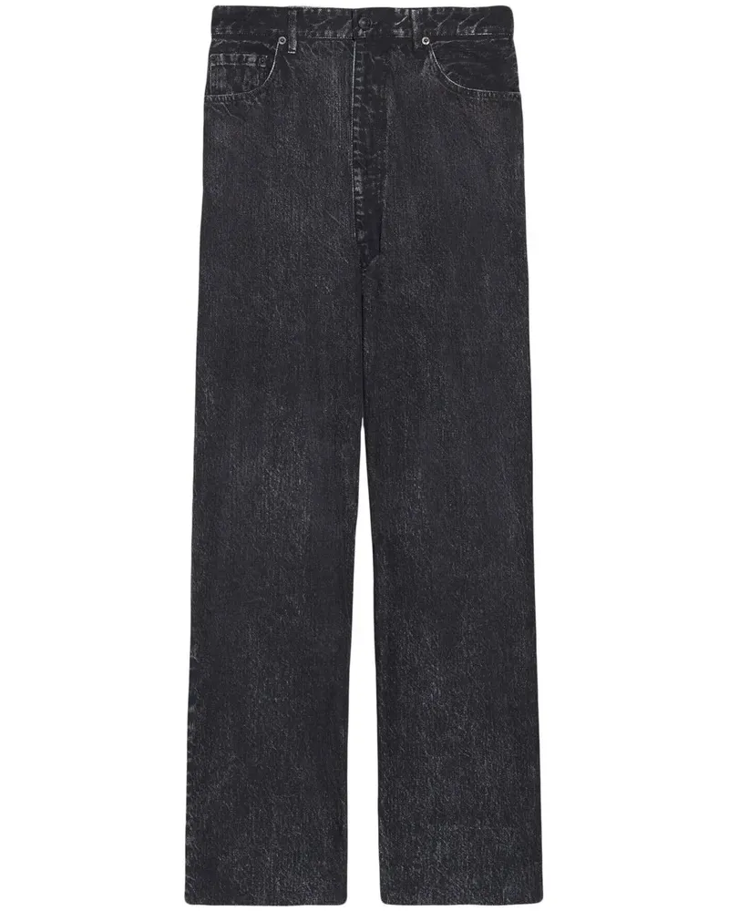 Balenciaga Klassische Straight-Leg-Jeans - Schwarz Schwarz