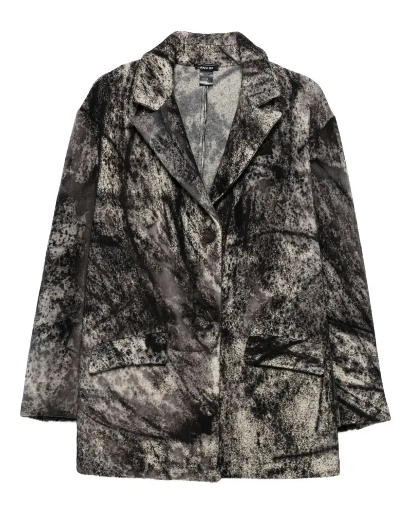 Avant Toi abstract-pattern blazer - Grau Grau