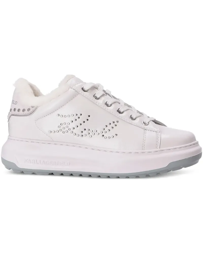 Karl Lagerfeld Sneakers mit Nieten - Weiß Weiß