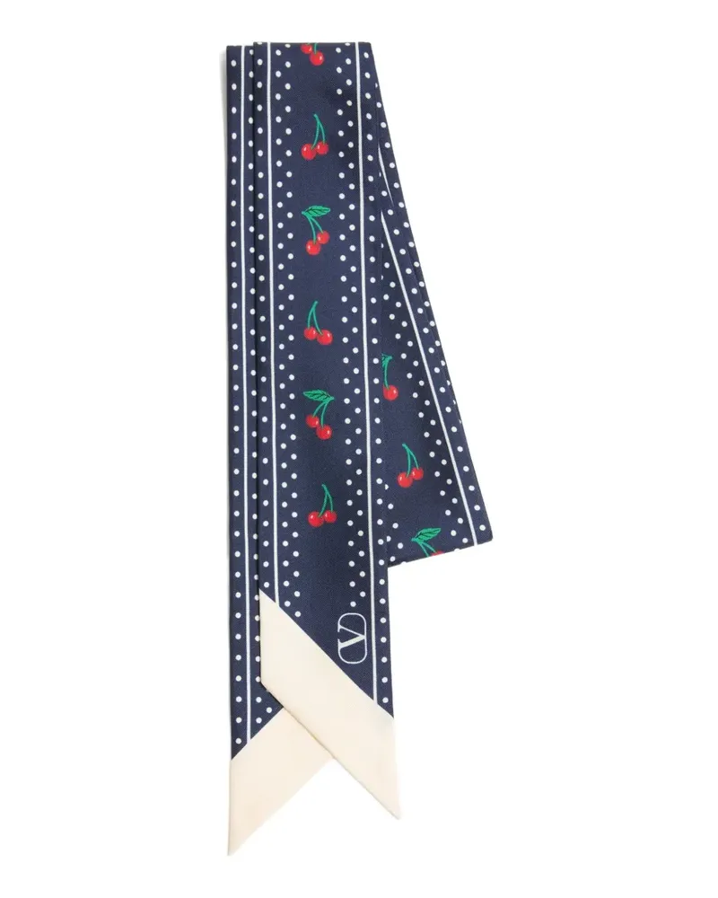 Valentino Garavani Cherryfic Bandeau-Schal - Blau Blau