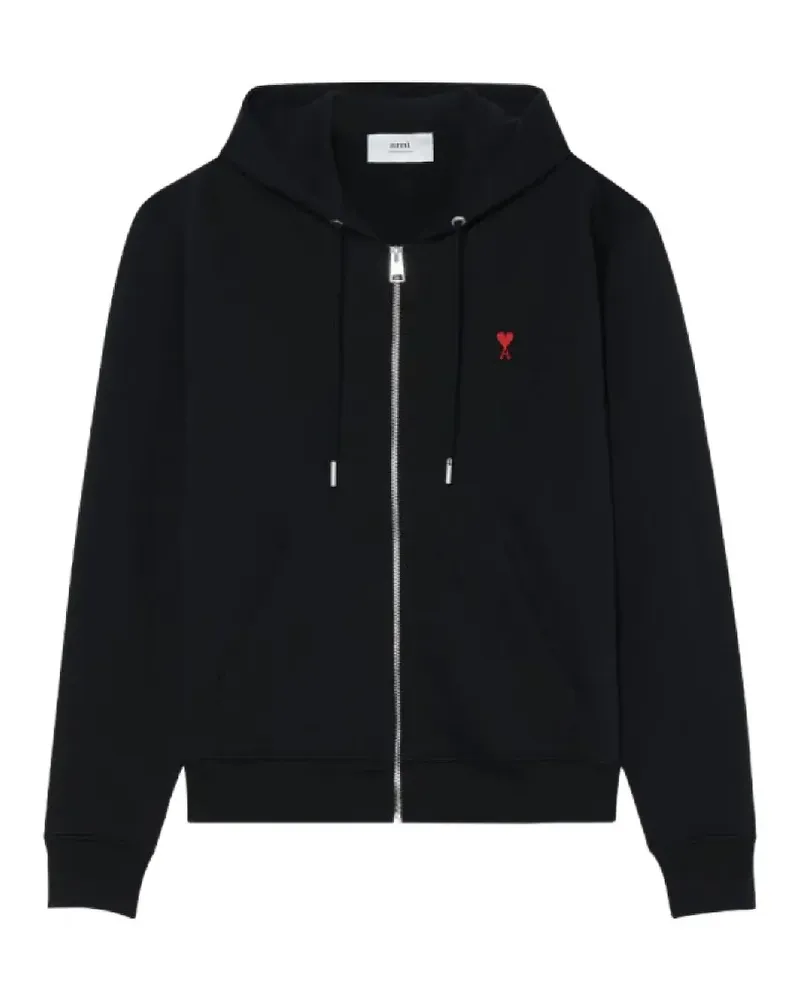 AMI Paris Ami de Coeur zip-up hoodie - Schwarz Schwarz