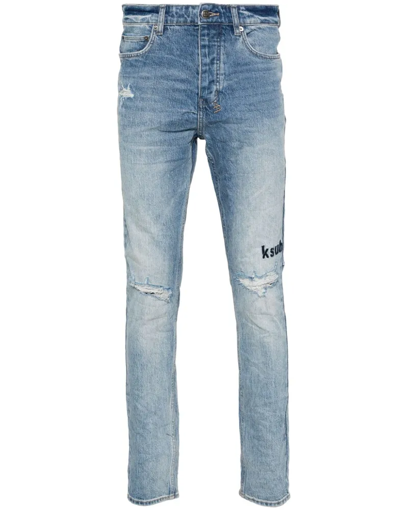 ksubi Chitch Self-Repair Tapered-Jeans Blau