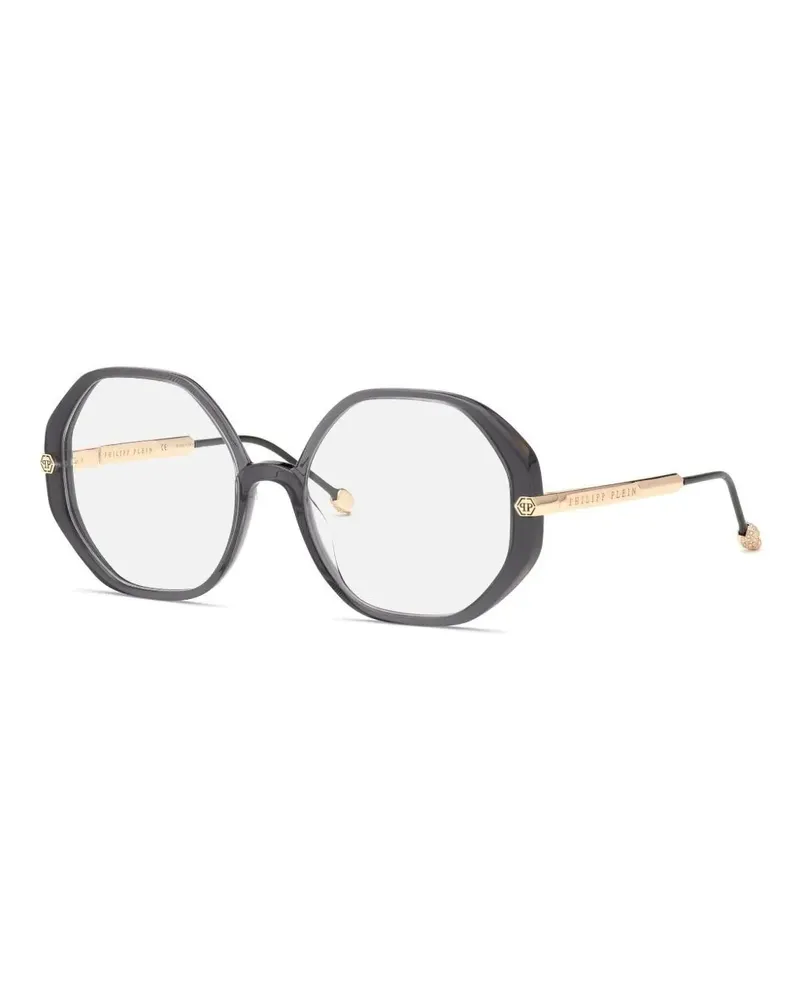 Philipp Plein Brille mit Oversized-Gestell - Gold Gold