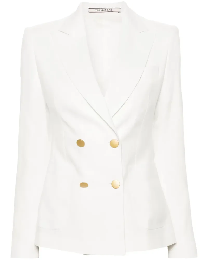 Tagliatore Doppelreihiger Blazer - Weiß Weiß
