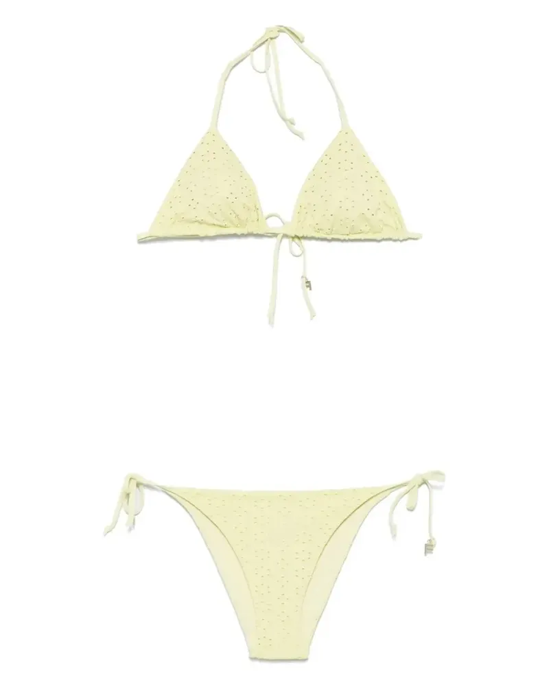 FISICO-Cristina Ferrari Strukturierter Triangel-Bikini - Gelb Gelb
