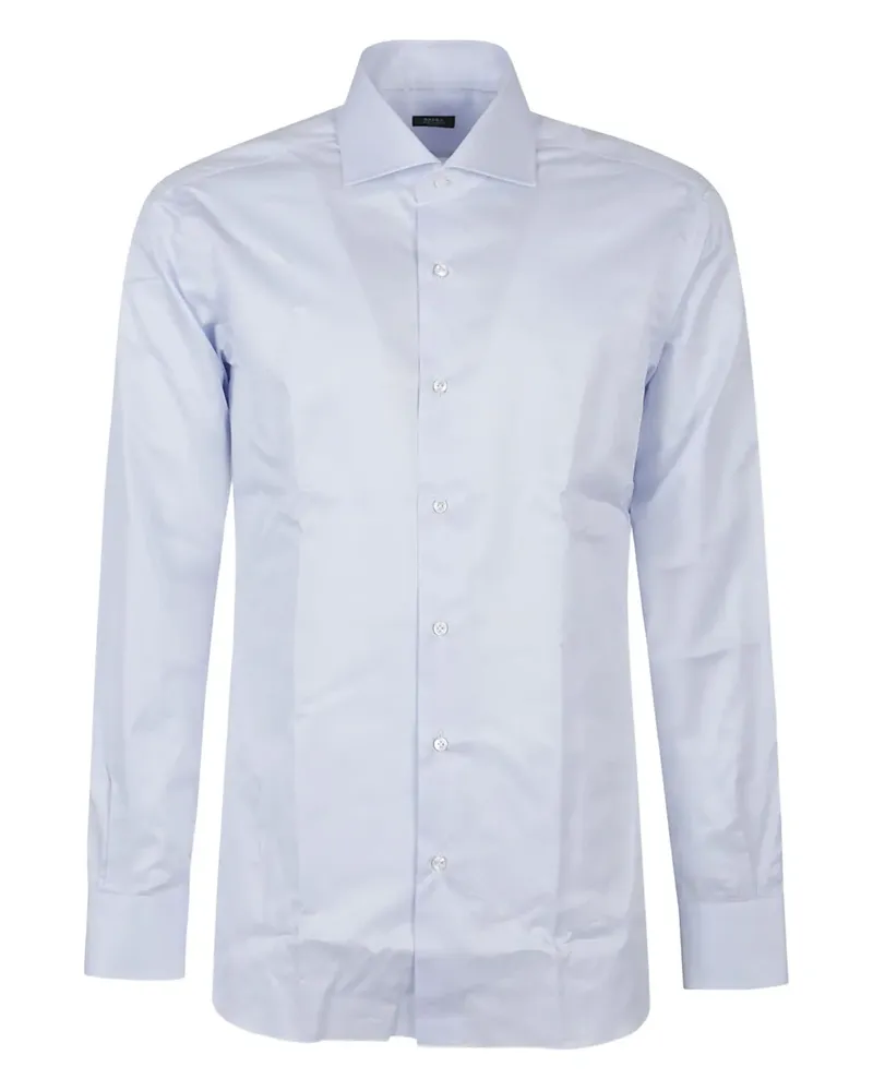 BARBA Langärmeliges Hemd - Blau Blau