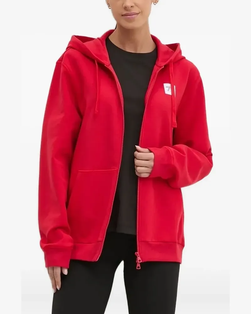 EA7 Hoodie mit Logo-Print - Rot Rot