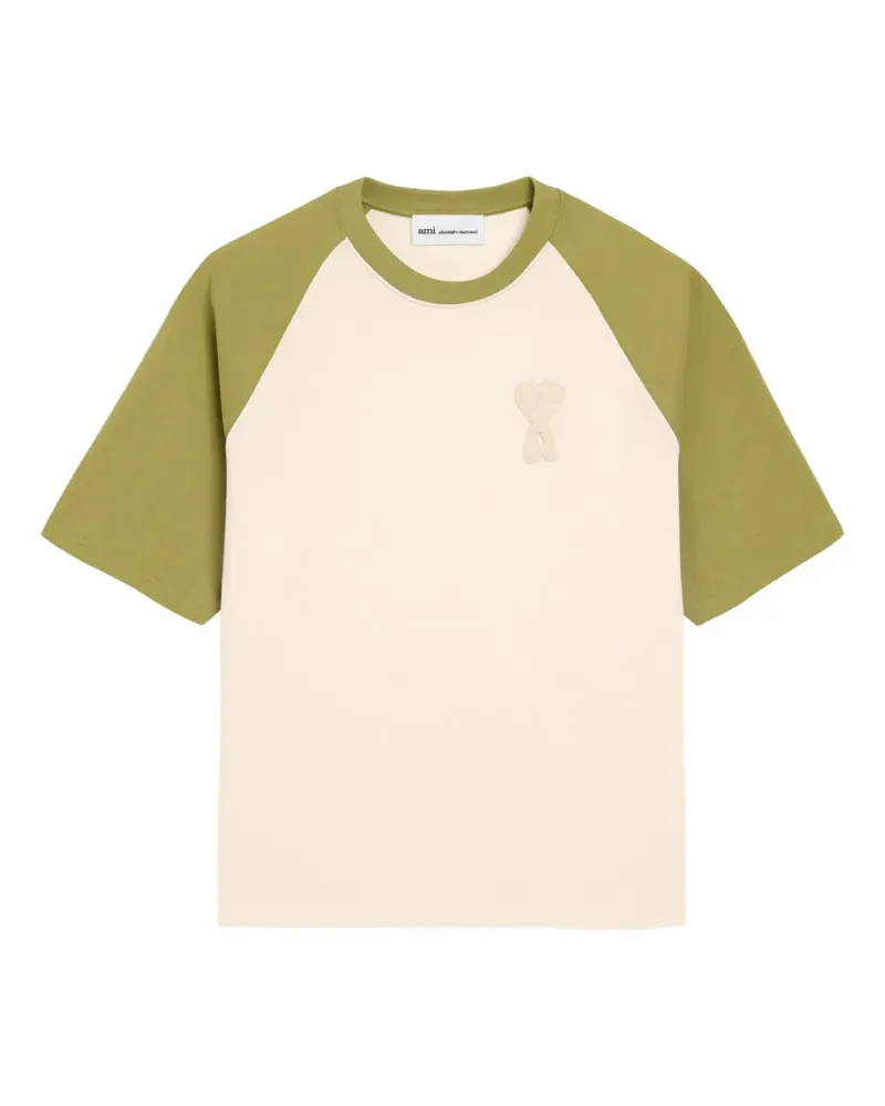 AMI Paris Gehäkeltes T-Shirt mit Raglanärmeln - Nude Nude