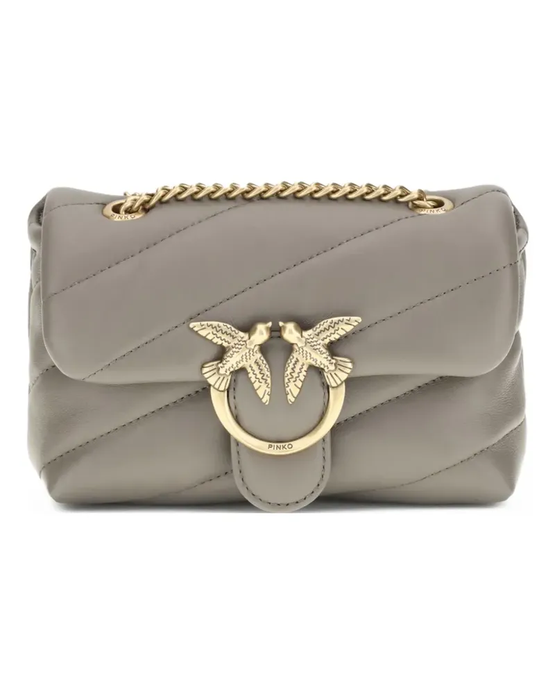 Pinko Gesteppte Birds Schultertasche - Grau Grau