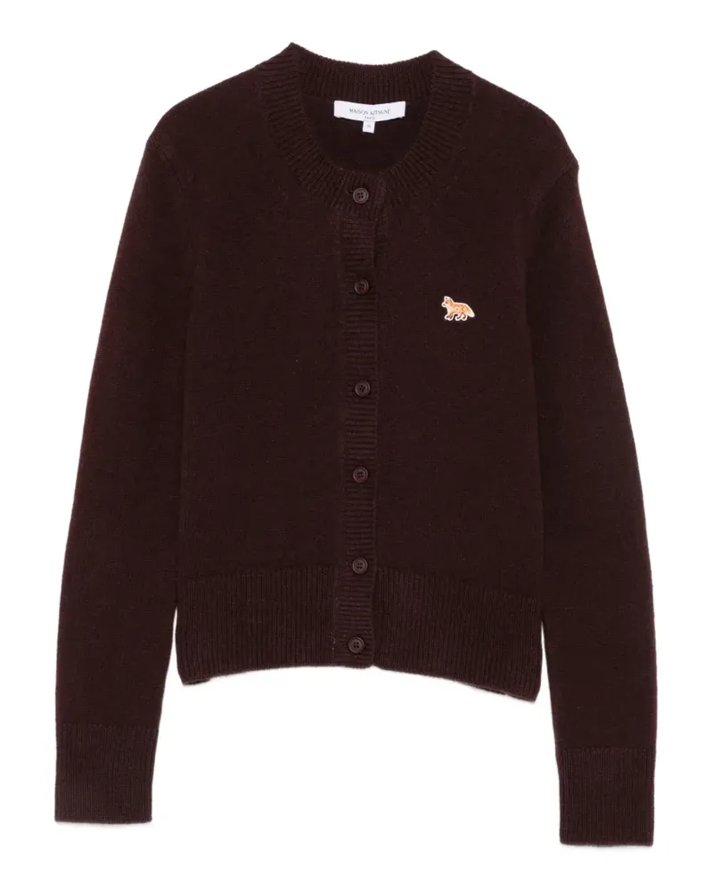 Kitsuné Cardigan mit Logo-Patch - Violett Violett