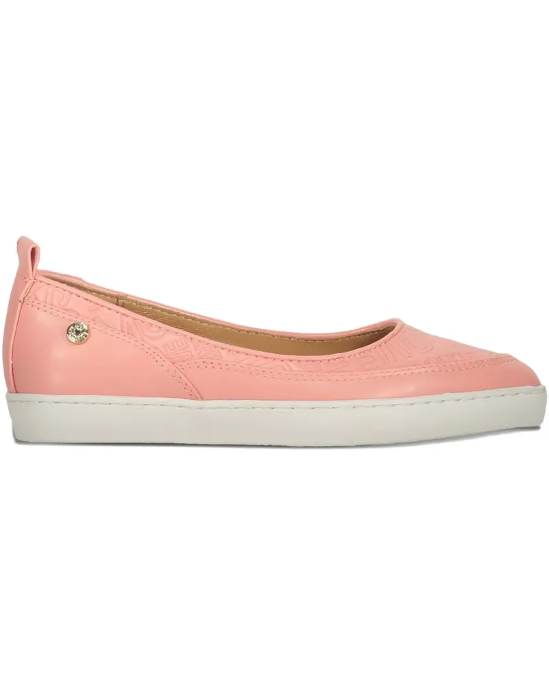 Moschino Ballerinas mit Logo-Schild - Rosa Rosa