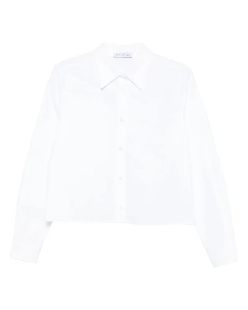 Manuel Ritz Oxford Cropped-Hemd - Weiß Weiß