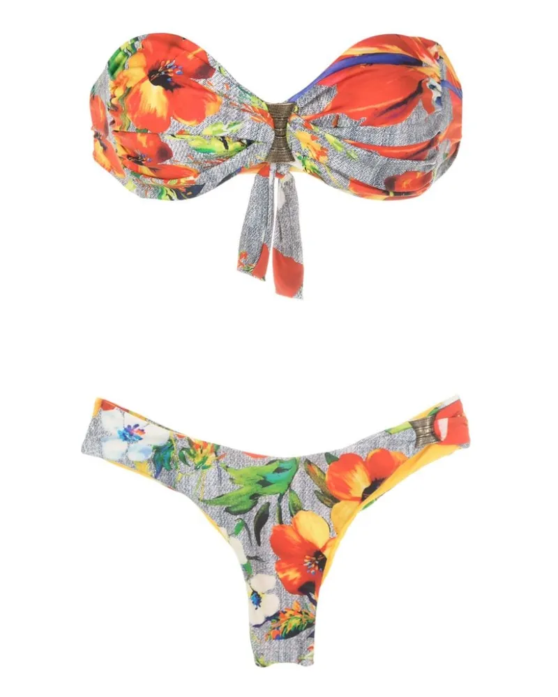 Amir Slama Bikinioberteil mit Leoparden-Print - Mehrfarbig Mehrfarbig