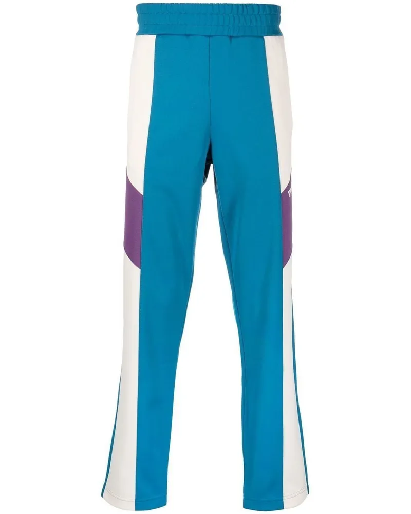 Palm Angels Jogginghose in Colour-Block-Optik - Blau Blau