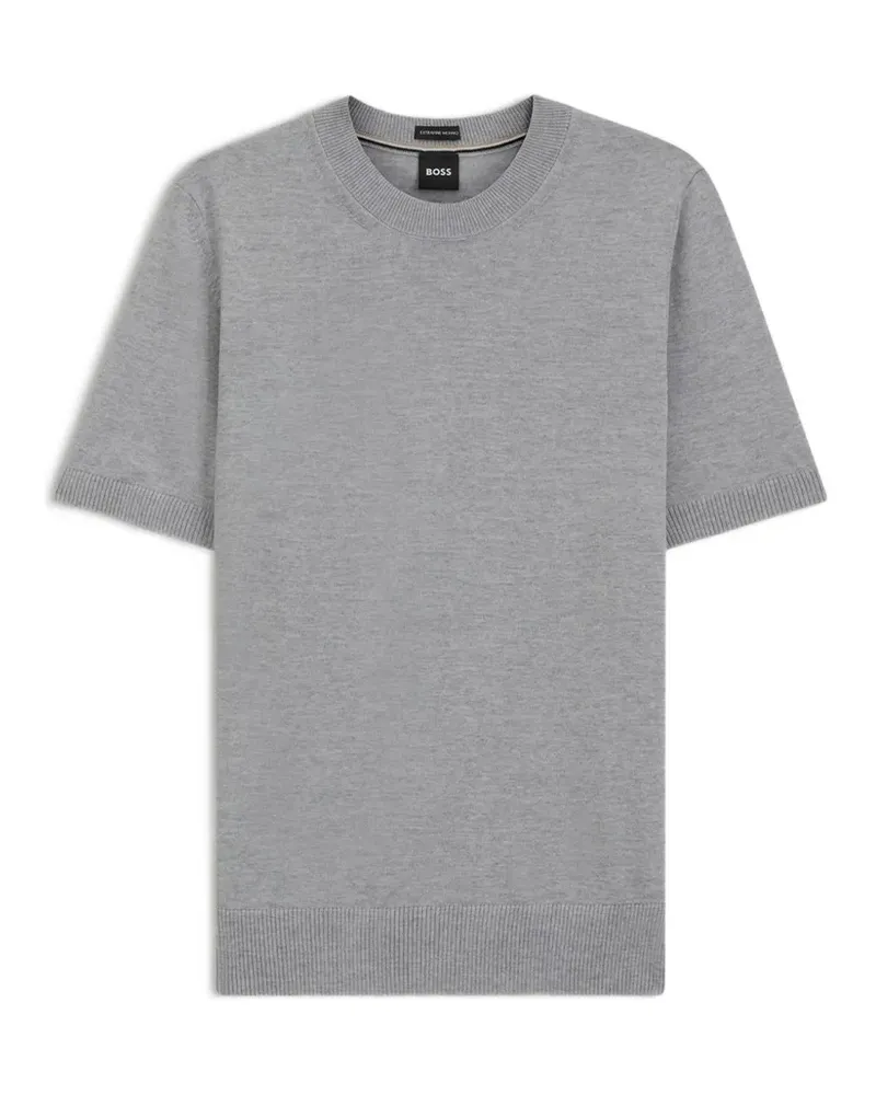 HUGO BOSS short-sleeve knitted sweater - Grau Grau