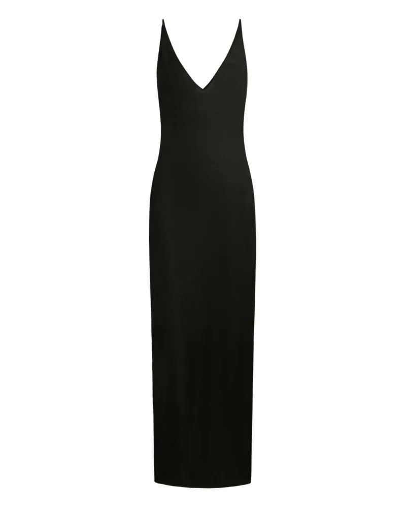 12 STOREEZ Camisole-Kleid im Cape-Stil - Schwarz Schwarz