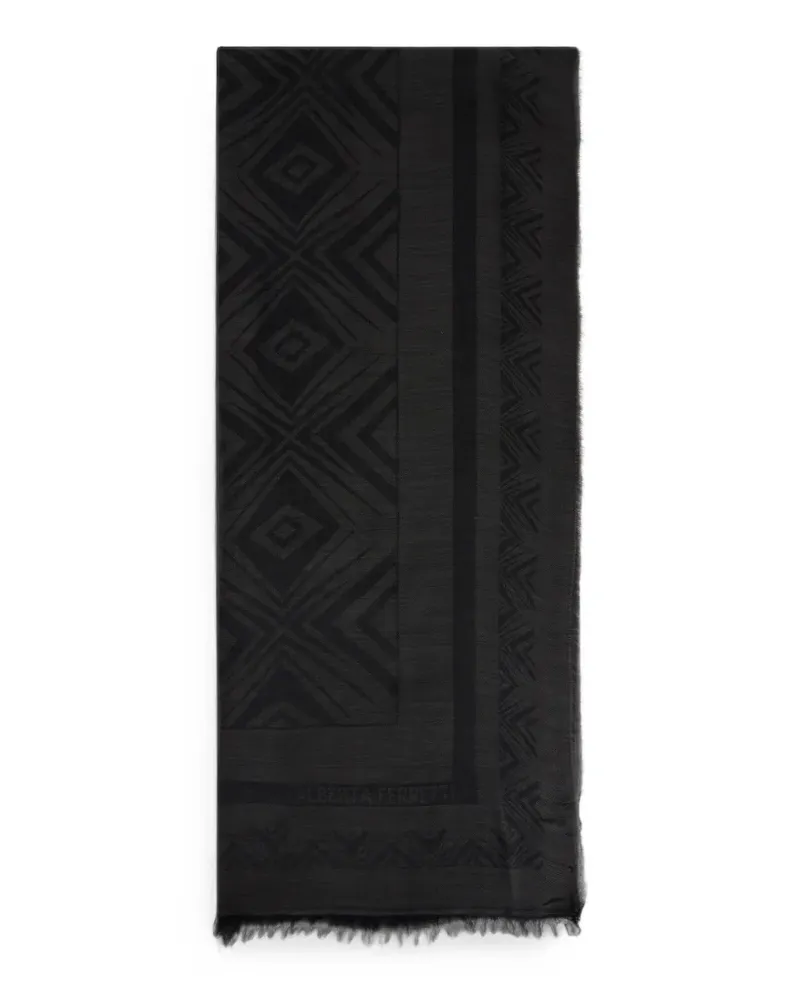 Alberta Ferretti Schal mit geometrischem Print - Schwarz Schwarz