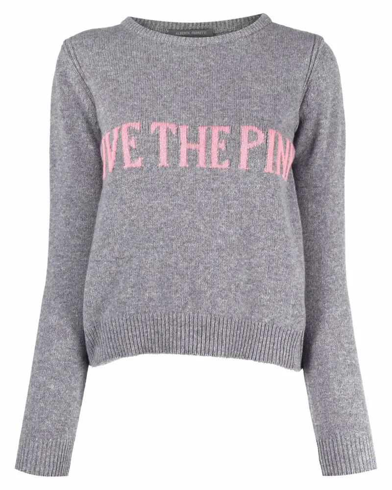 Alberta Ferretti Pullover mit Intarsien-Motiv - Grau Grau