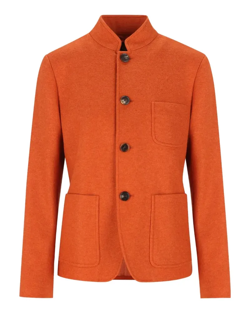 Loro Piana Spagna button-up cashmere jacket - Orange Orange