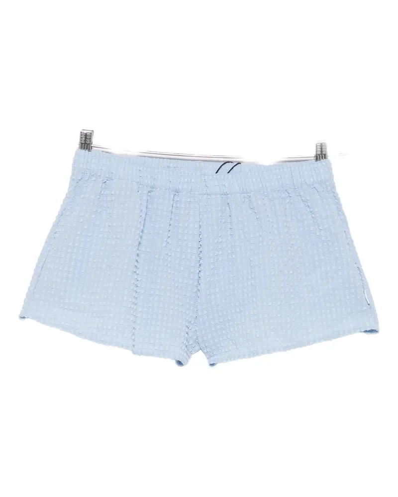 Hunza G elasticated-waistband shorts - Blau Blau