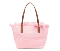 Mittelgroße City Tote Bag mit Fransen - Rosa