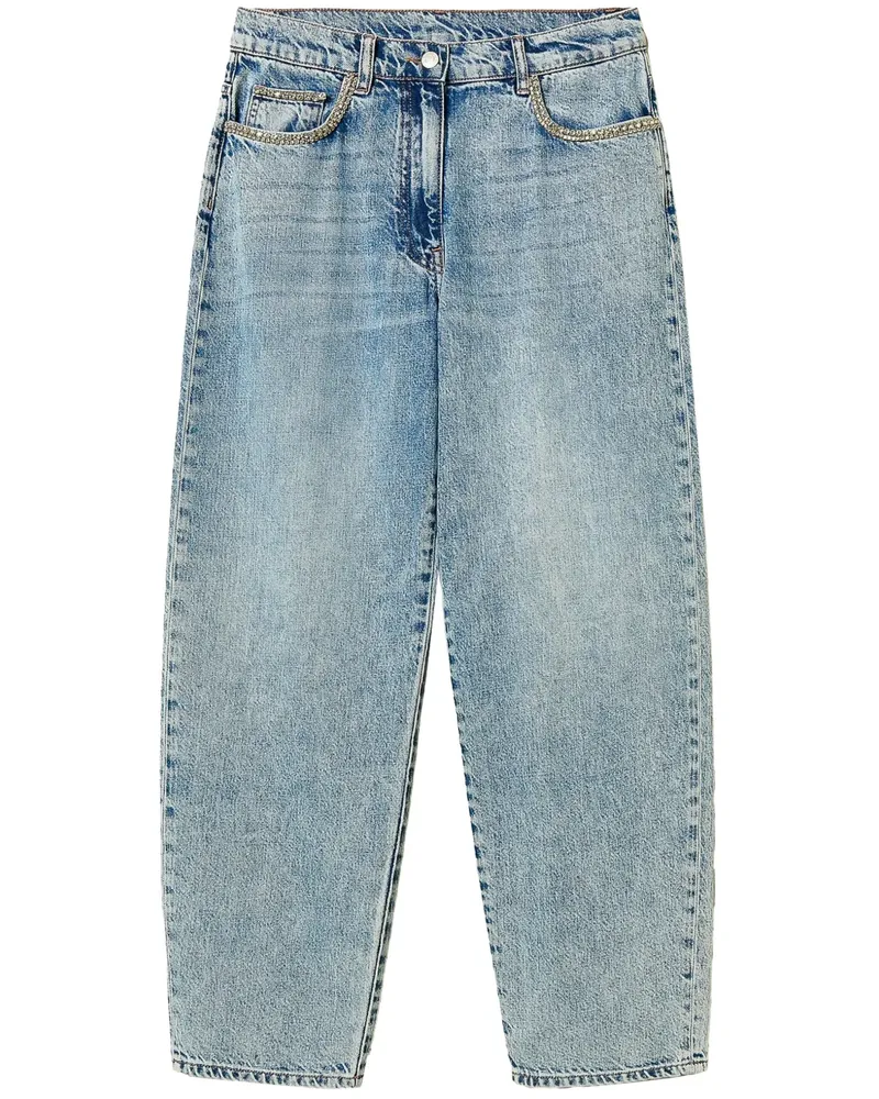 Twin-Set Jeans mit Strass - Blau Blau