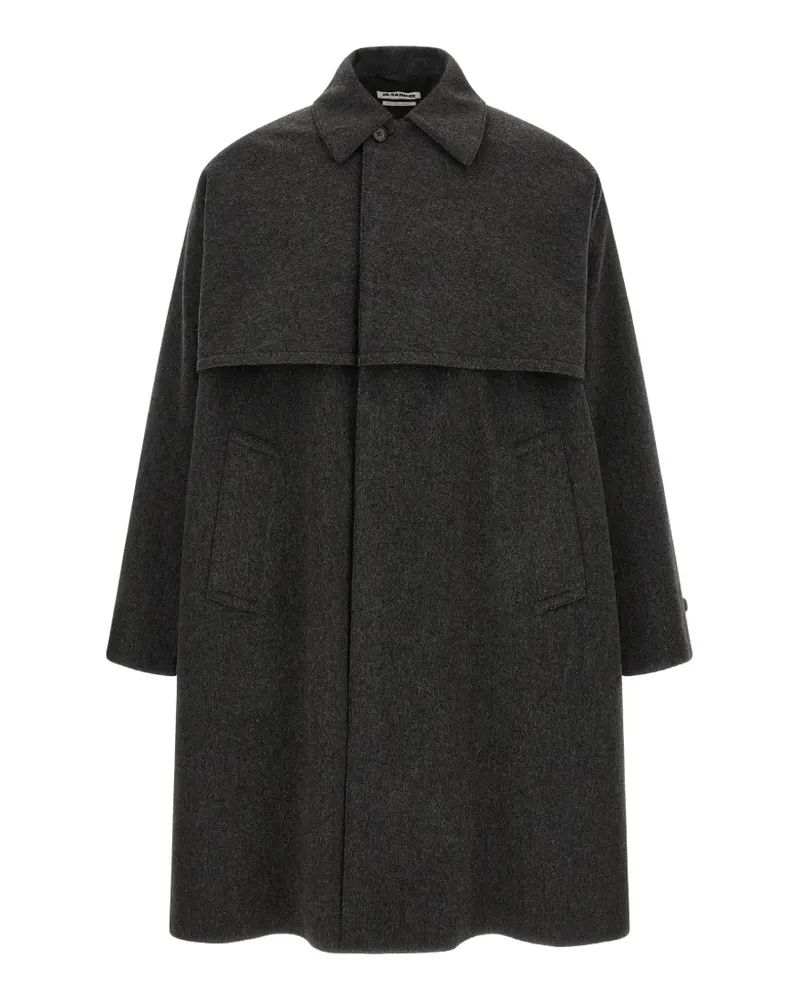 Jil Sander Sport 131 Mantel mit Cape-Overlay - Grau Grau