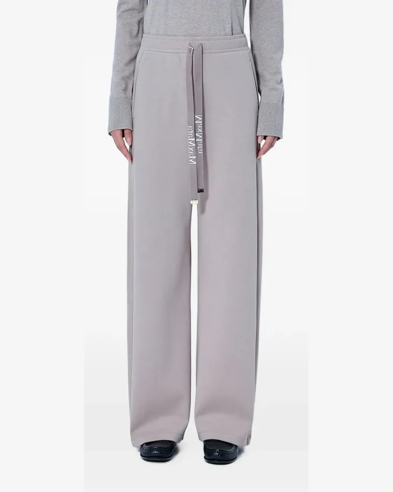 Max Mara wide-leg drawstring track pants - Grau Grau