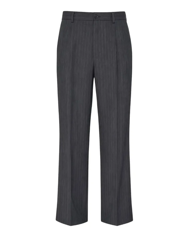 Comme des Garçons pinstripe-pattern pleated trousers - Braun Braun