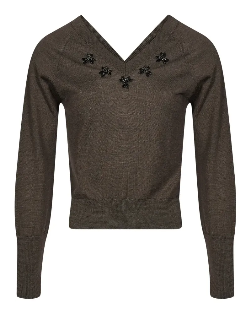 Simone Rocha Verzierter Turbo Pullover - Braun Braun