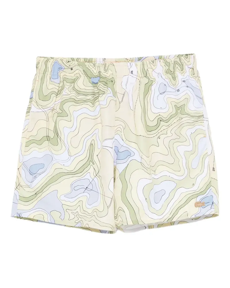 Lacoste Badeshorts mit Print - Gelb Gelb