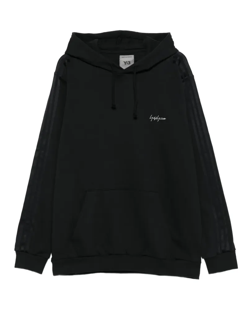 Y-3 Hoodie mit Streifen - Schwarz Schwarz