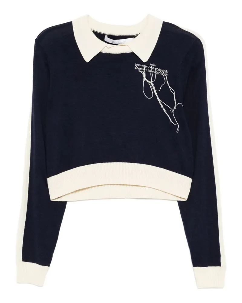 Rokh Top mit Logo-Stickerei - Blau Blau