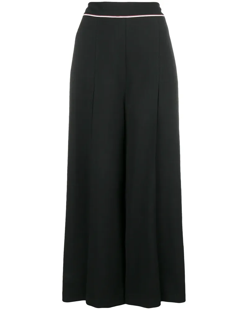 Stella McCartney Hose mit weitem Bein - Schwarz Schwarz