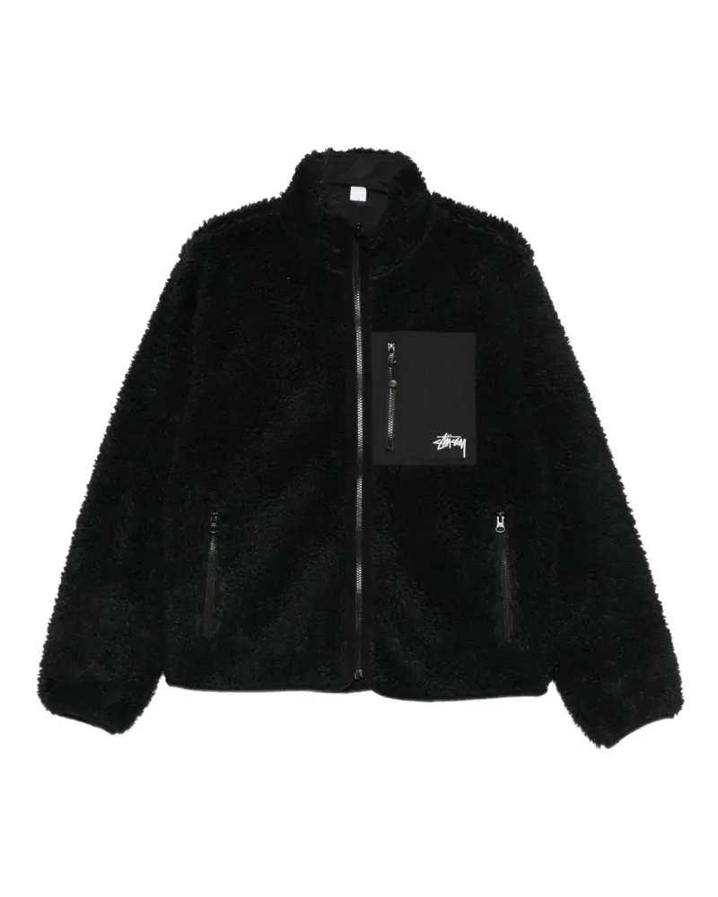 Stüssy Jacke mit Logo-Patch - Schwarz Schwarz