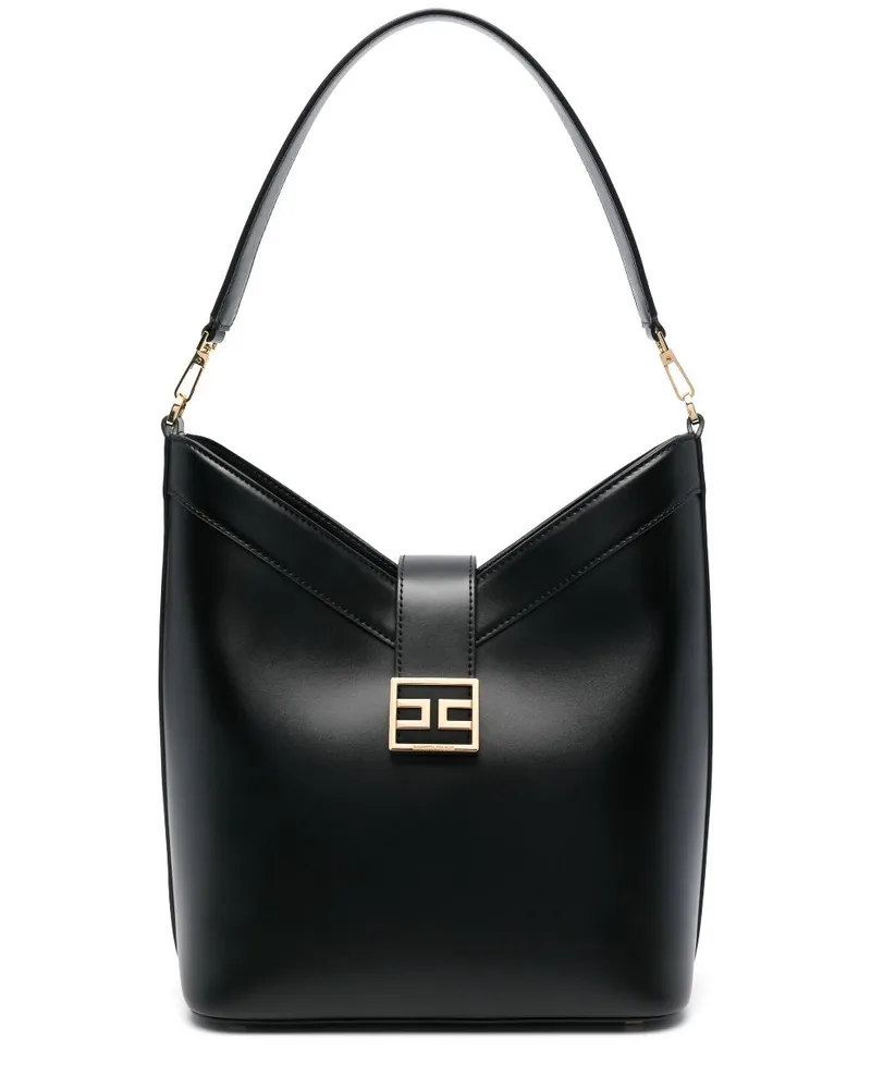Elisabetta Franchi Schultertasche mit Logo-Schnalle - Schwarz Schwarz
