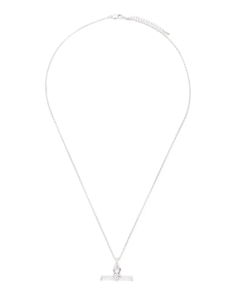 Missoma Halskette mit geriffeltem Anhänger - Silber Silber