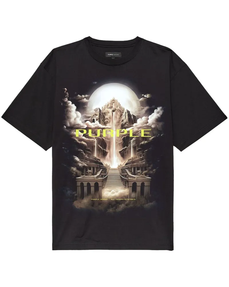 PURPLE BRAND Sky High T-Shirt - Schwarz Schwarz