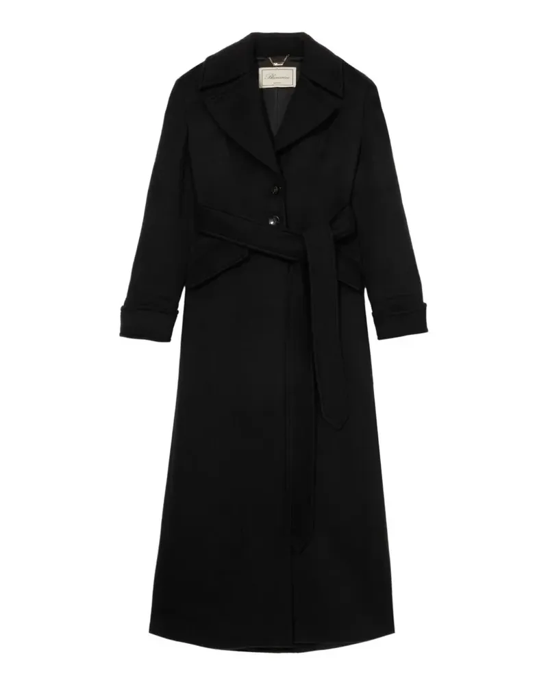 Blumarine Mantel mit Gürtel - Schwarz Schwarz