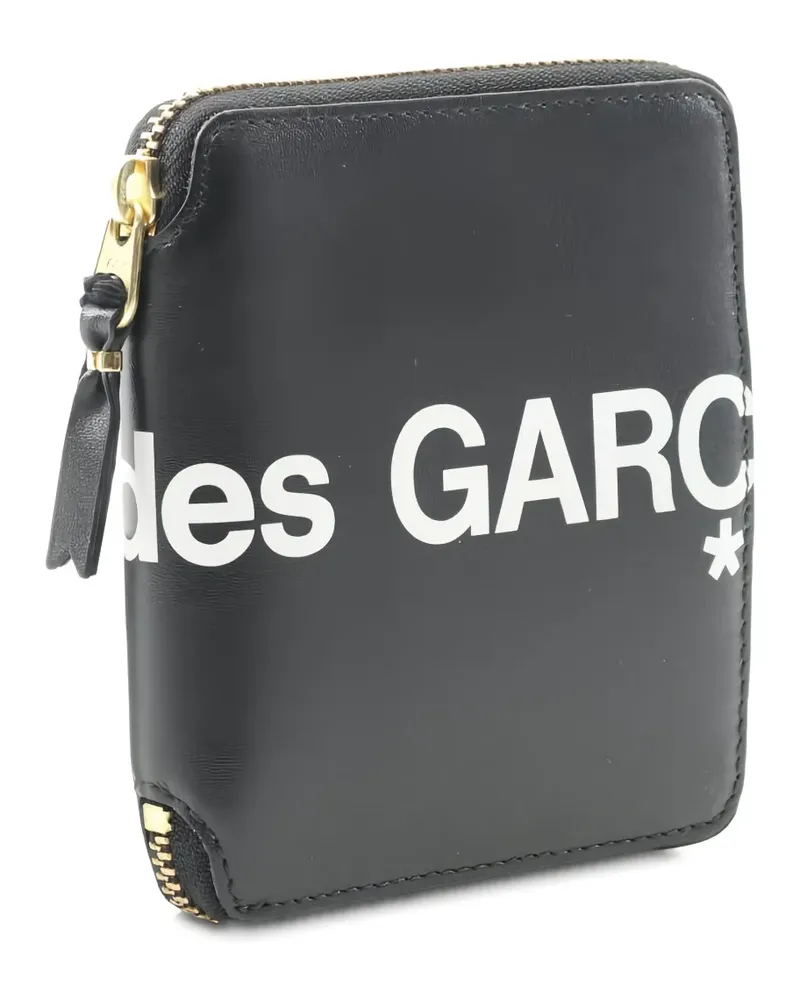 Comme des Garçons 2020s rundes Portemonnaie mit Logo und Reißverschluss - Schwarz Schwarz
