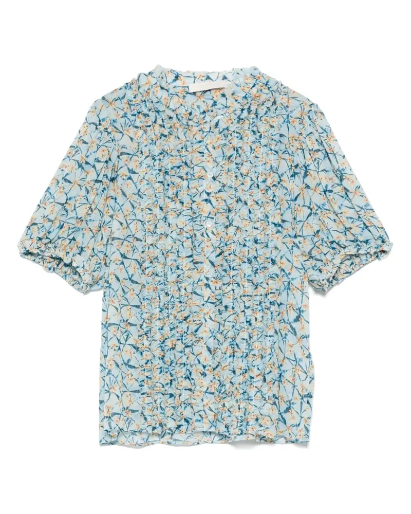 Ulla Johnson Seidenhemd mit Blumen-Print - Blau Blau