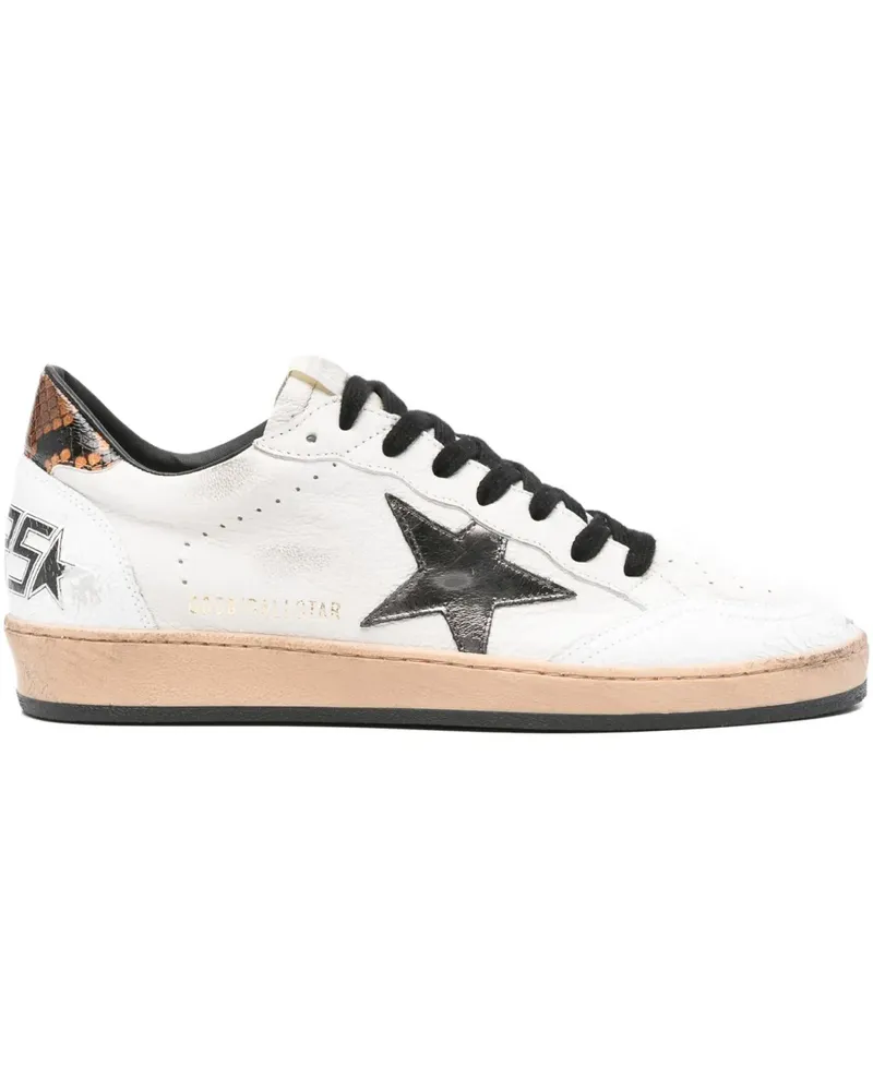 Golden Goose Ball Star Sneakers mit Schlangendetail - Weiß Weiß