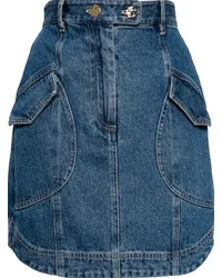 Acler Hoch sitzender Jeans-Minirock Blau