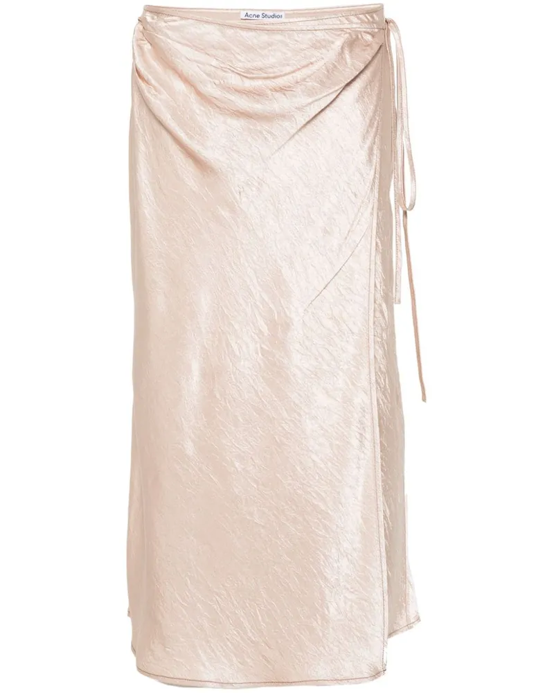 Acne Studios Midirock in Wickeloptik - Nude Nude