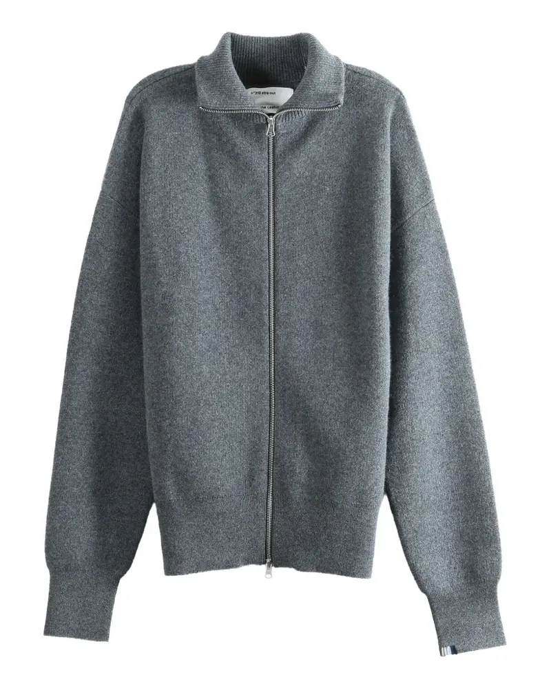 extreme cashmere N°319 Xtra Out Cardigan mit Reißverschluss - Grau Grau