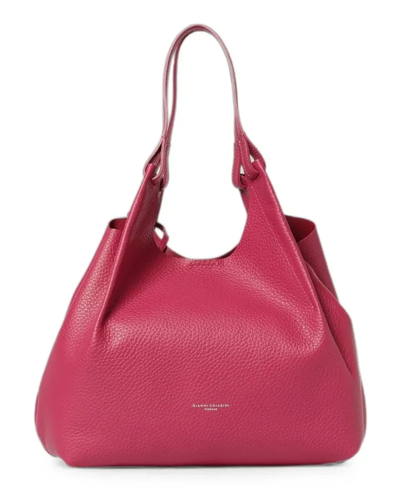 Gianni Chiarini large Dua grained leather tote bag - Rosa Rosa